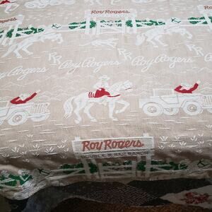 Vintage Roy Rodgers Bed Cover Twin 64in X 82 No Holes A Small Oil Stain On Edge.